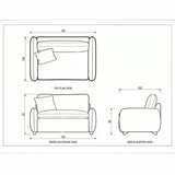 مقاسات الكنبة المفردة 135×100×85 سم – لونت