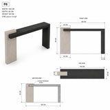 مقاسات الكونسول المودرن 160×40×90 سم – لونت