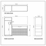 مقاسات بنش الأحذية 140×40×90 سم – لونت