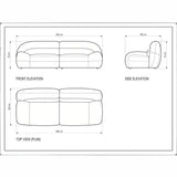 مقاسات الكنبة الجملية 230×100×75 سم – لونت