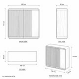 مقاسات الكونسول المضلّع 100×40×110 سم – لونت