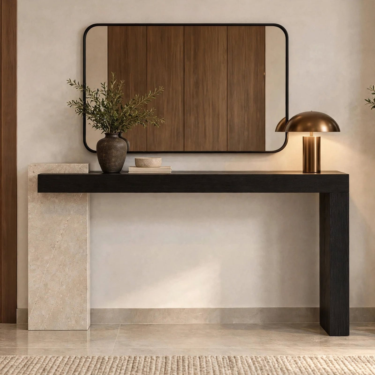 طاولة كونسول مودرن بتصميم هندسي