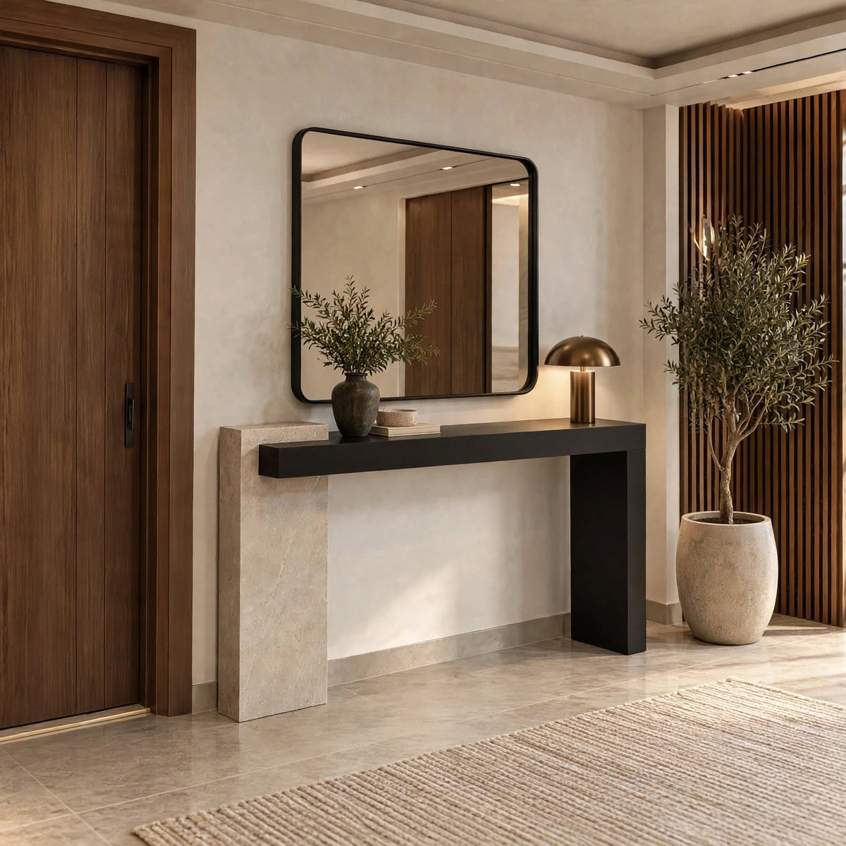 طاولة كونسول مودرن بتصميم هندسي