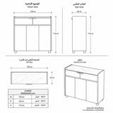 تفاصيل سطح بديل الرخام في خزانة الأحذية – لونت