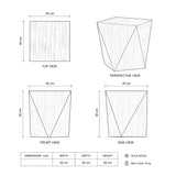 مقاسات الطاولة الهندسية 45×45×50 سم – لونت