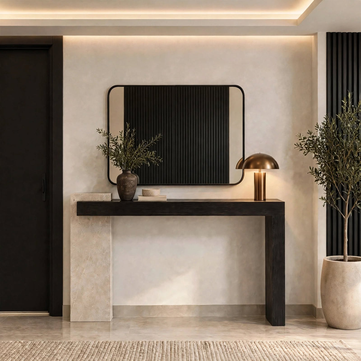 طاولة كونسول مودرن بتصميم هندسي